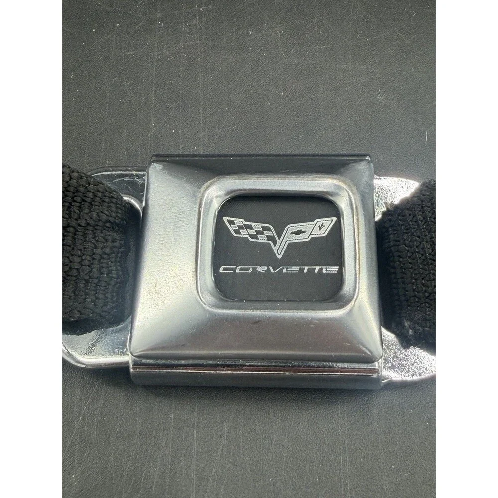 Buckle-Down TE827 Corvette TRW RCF-67 Lap Belt Mens Size 36 Auto Belt Buckle